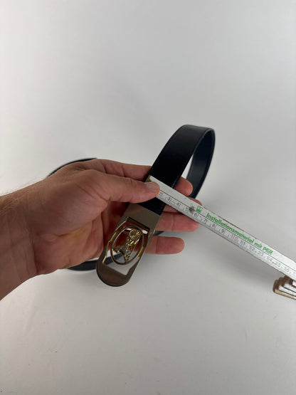 Vintage Celine Paris leather belt black