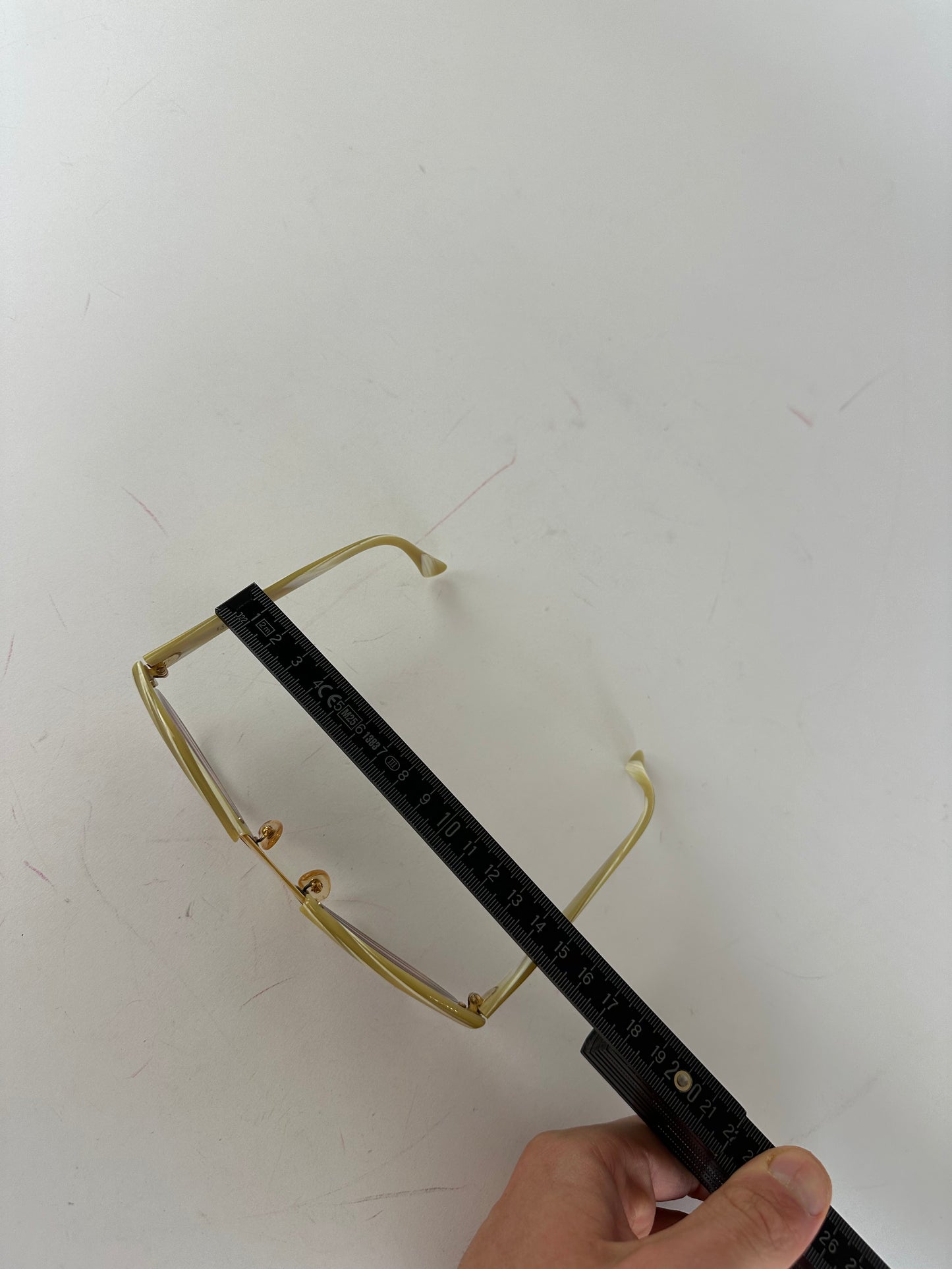 Vintage Loewe Oversized Sunglasses Gold Cream