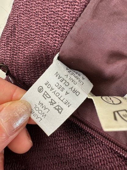 Vintage Celine Wool Blend Skirt Burgundy M