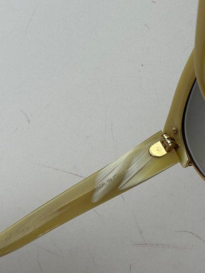 Vintage Loewe Oversized Sunglasses Gold Cream