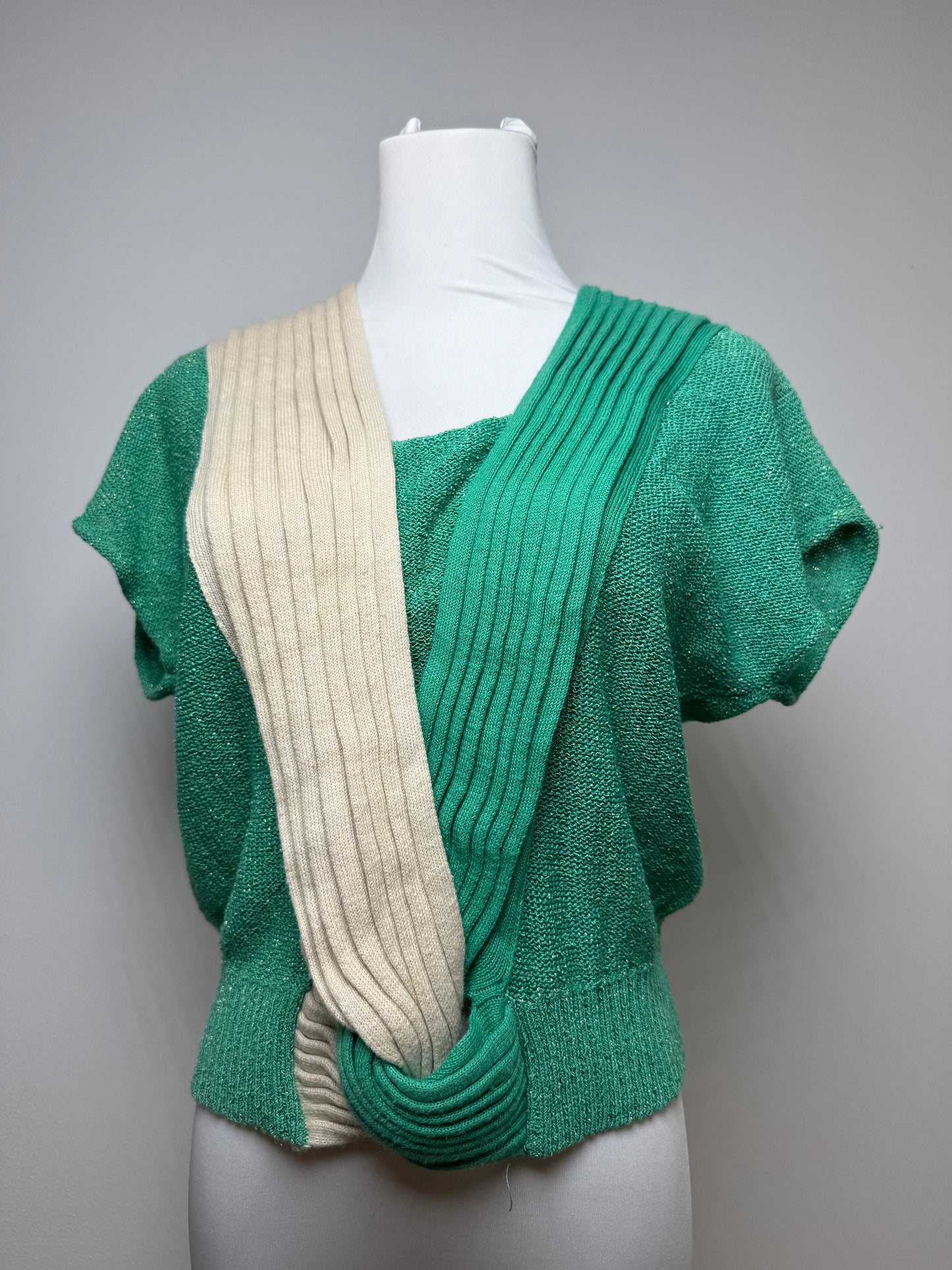 Vintage Dior Wool Top/Sweather Green Beige 38/M