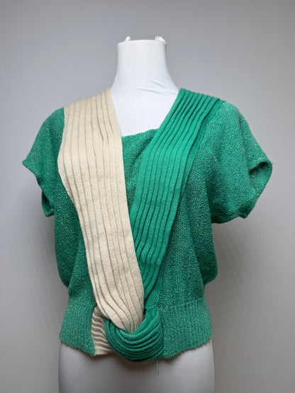 Vintage Dior Wool Top/Sweather Green Beige 38/M