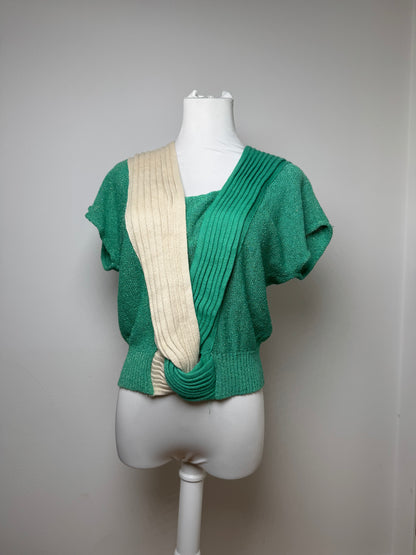 Vintage Dior Wool Top/Sweather Green Beige 38/M