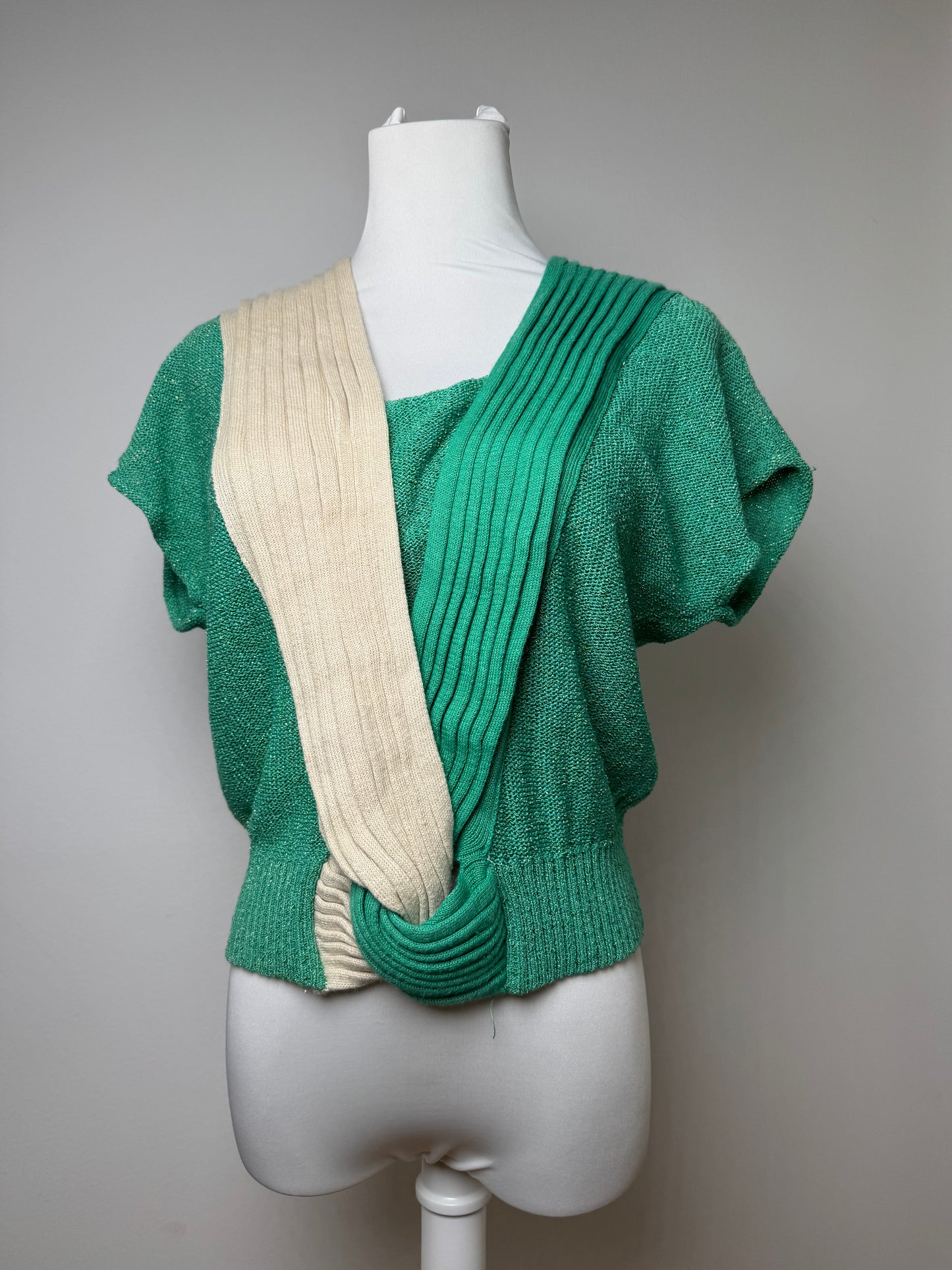 Vintage Dior Wool Top/Sweather Green Beige 38/M