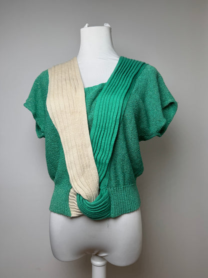 Vintage Dior Wool Top/Sweather Green Beige 38/M