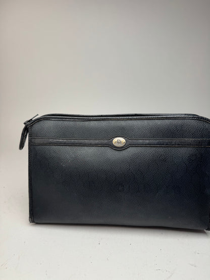 Pochette Dior vintage en cuir noir