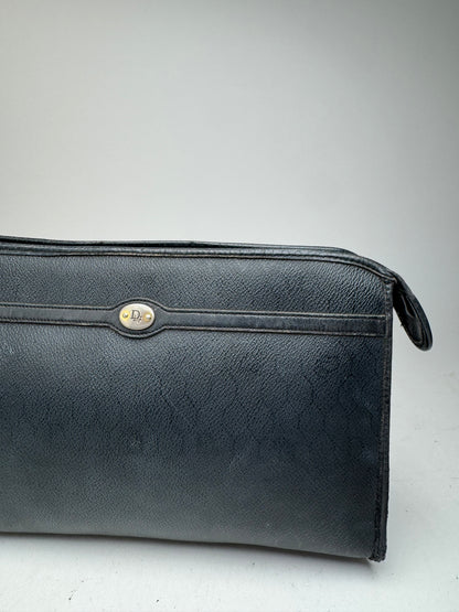 Pochette Dior vintage en cuir noir