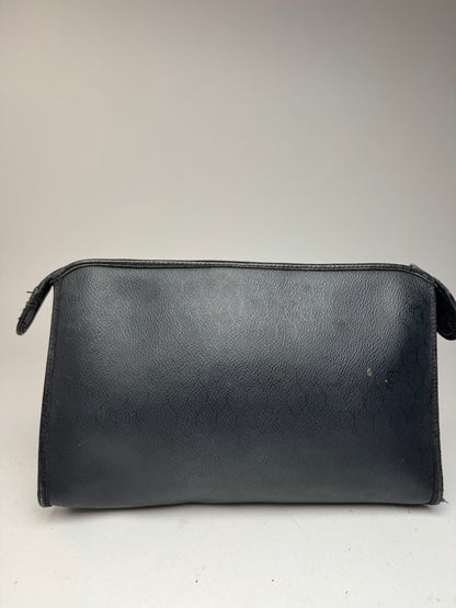 Pochette Dior vintage en cuir noir