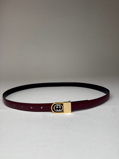 Vintage Gucci Leather belt Burgundy