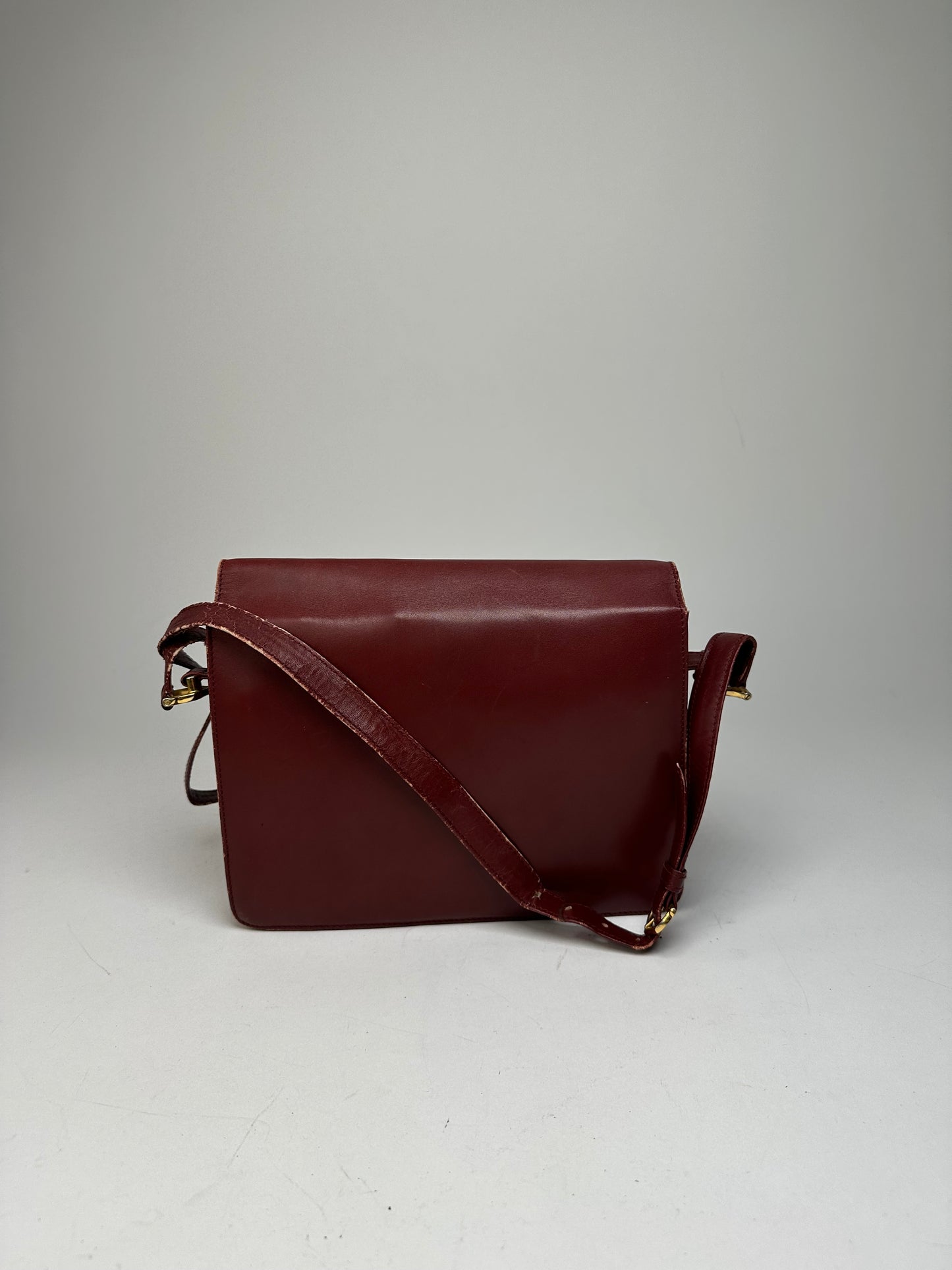 Vintage Cartier Crossbody / Shoulder Bag Burgundy