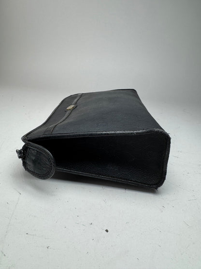 Pochette Dior vintage en cuir noir