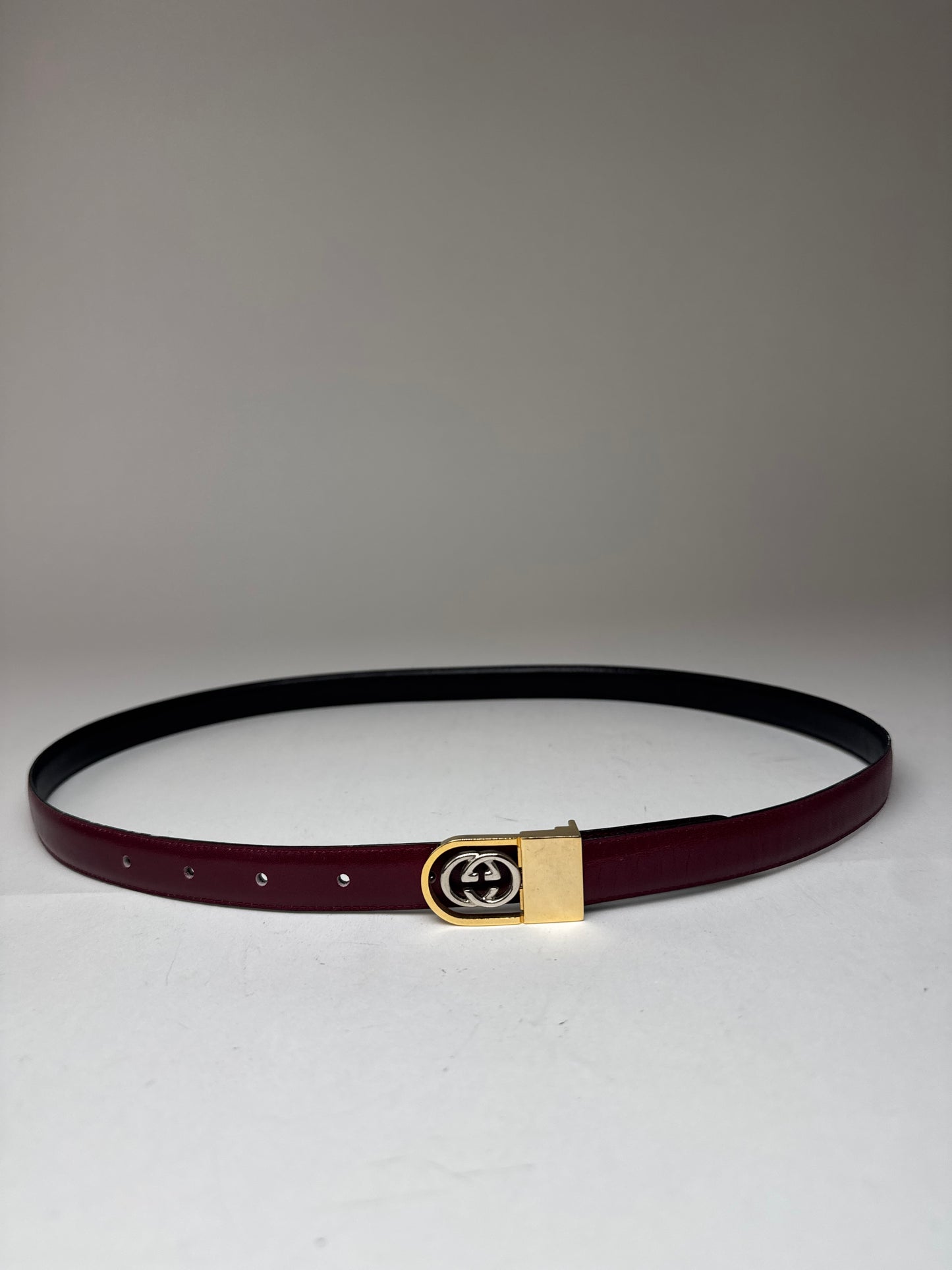 Vintage Gucci Leather belt Burgundy