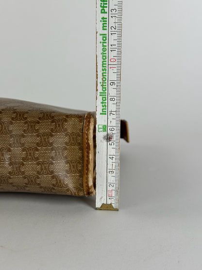 Pochette vintage Céline Paris Triomphe Monogram Beige Marron