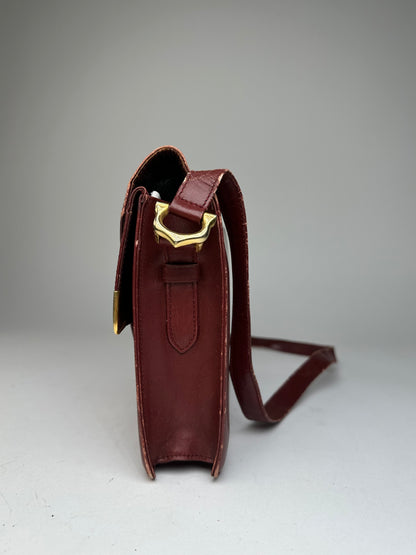 Vintage Cartier Crossbody / Shoulder Bag Burgundy