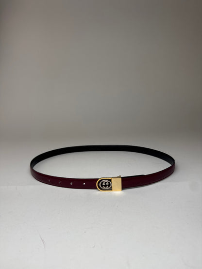 Vintage Gucci Leather belt Burgundy