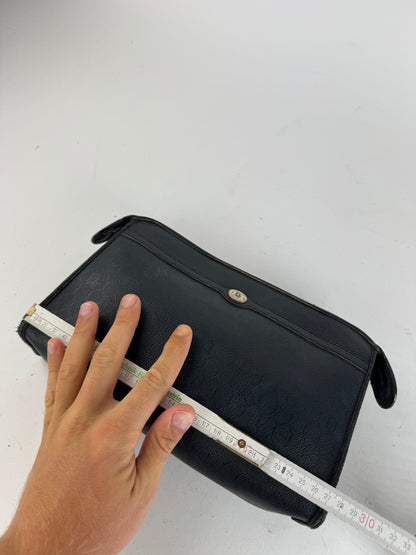 Pochette Dior vintage en cuir noir