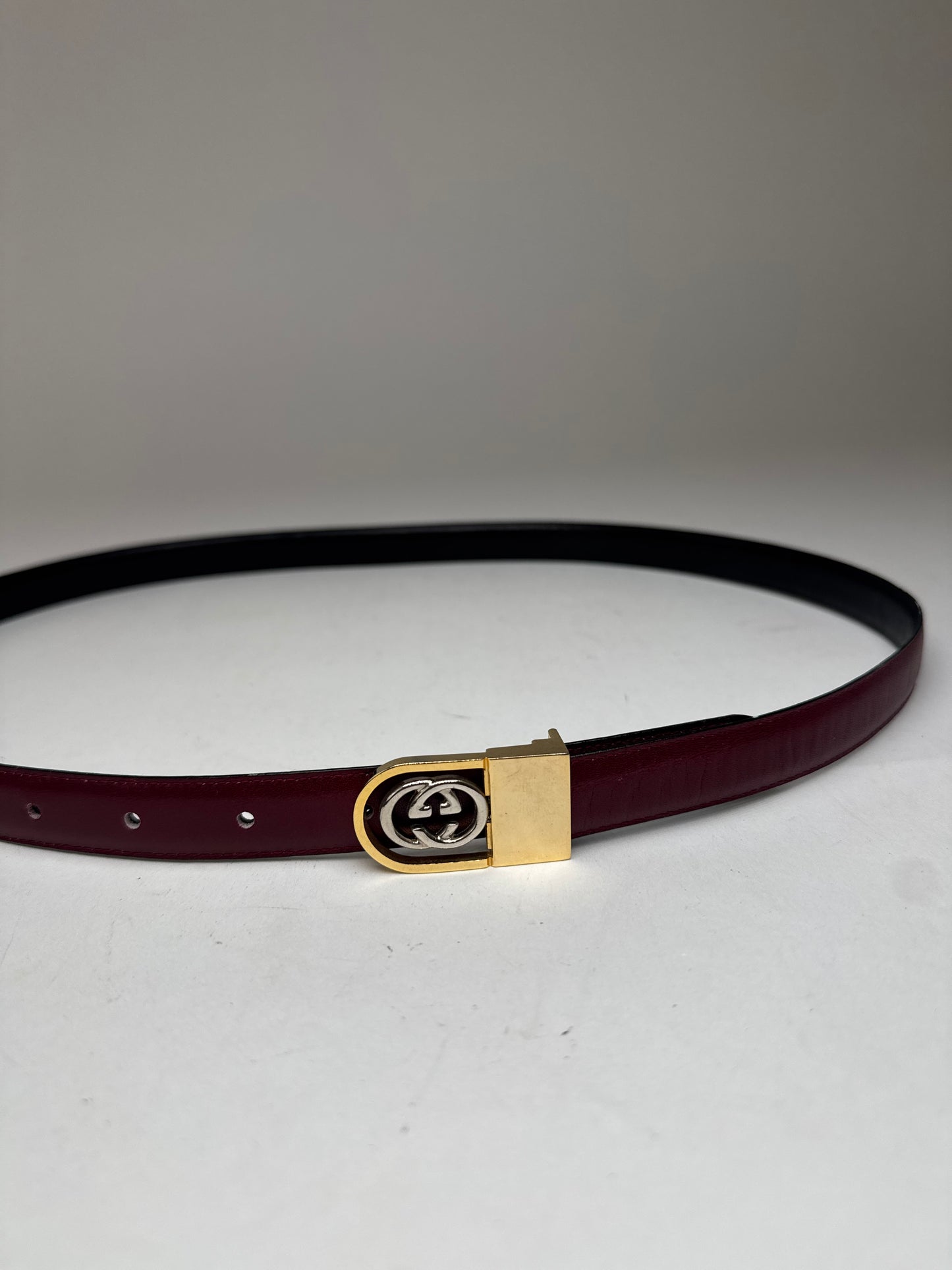 Vintage Gucci Leather belt Burgundy
