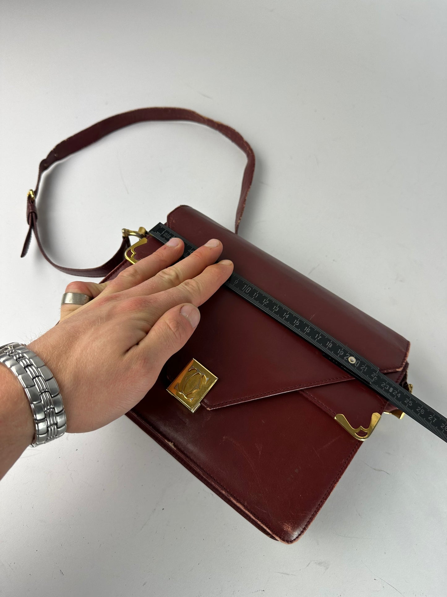 Vintage Cartier Crossbody / Shoulder Bag Burgundy