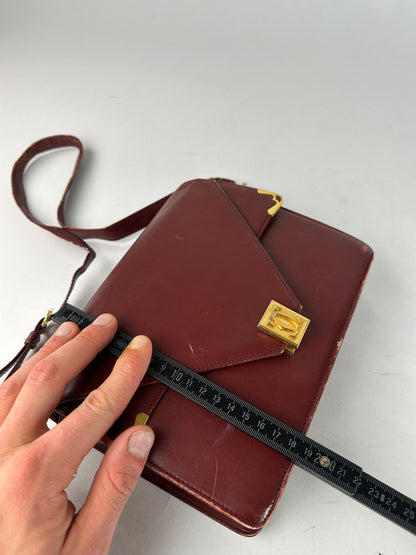 Vintage Cartier Crossbody / Shoulder Bag Burgundy