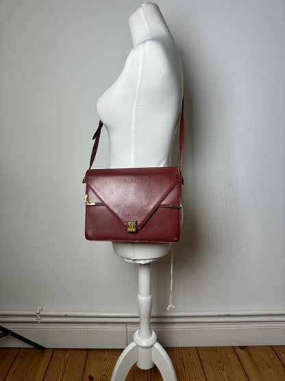 Vintage Cartier Crossbody / Shoulder Bag Burgundy