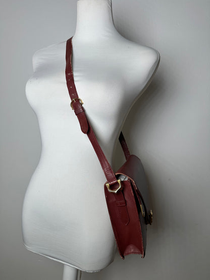 Vintage Cartier Crossbody / Shoulder Bag Burgundy