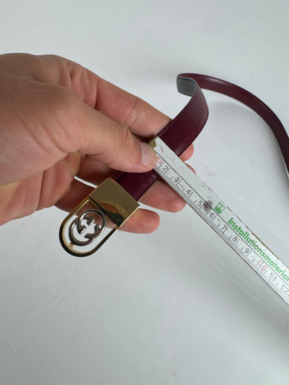 Vintage Gucci Leather belt Burgundy