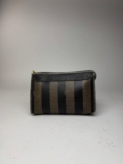 Pochette vintage Fendi en cuir noir