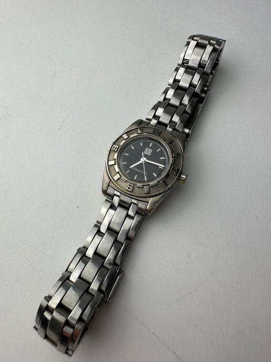 Vintage Givenchy Steel Quartz Watch Silver