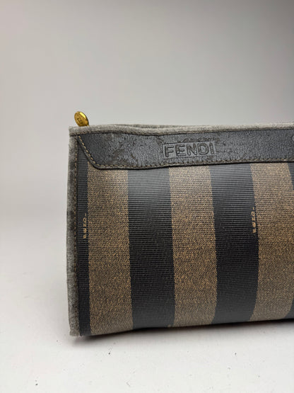 Pochette vintage Fendi en cuir noir