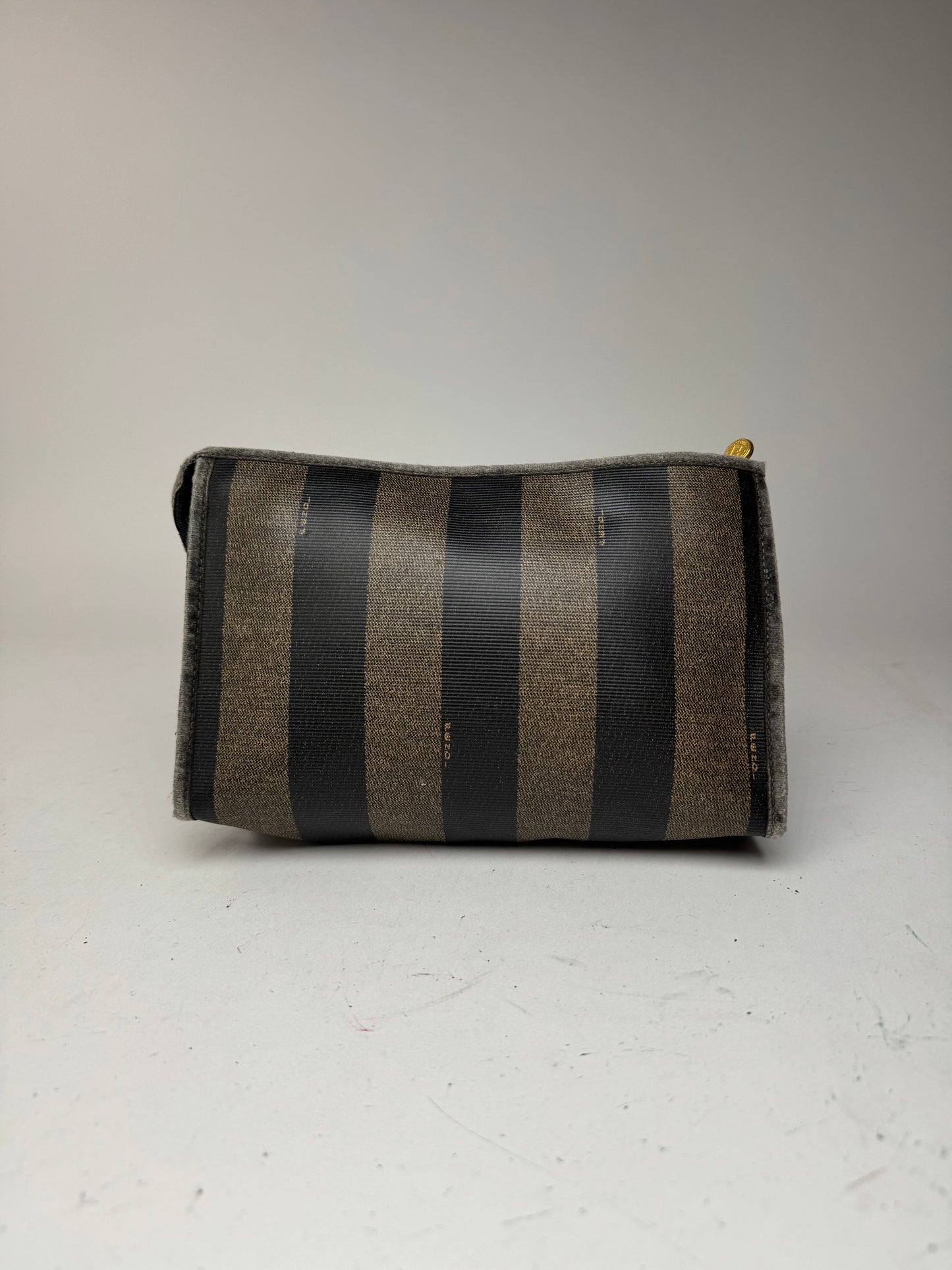 Pochette vintage Fendi en cuir noir