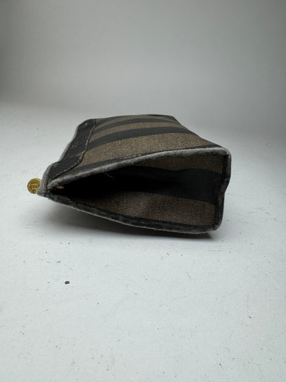 Pochette vintage Fendi en cuir noir