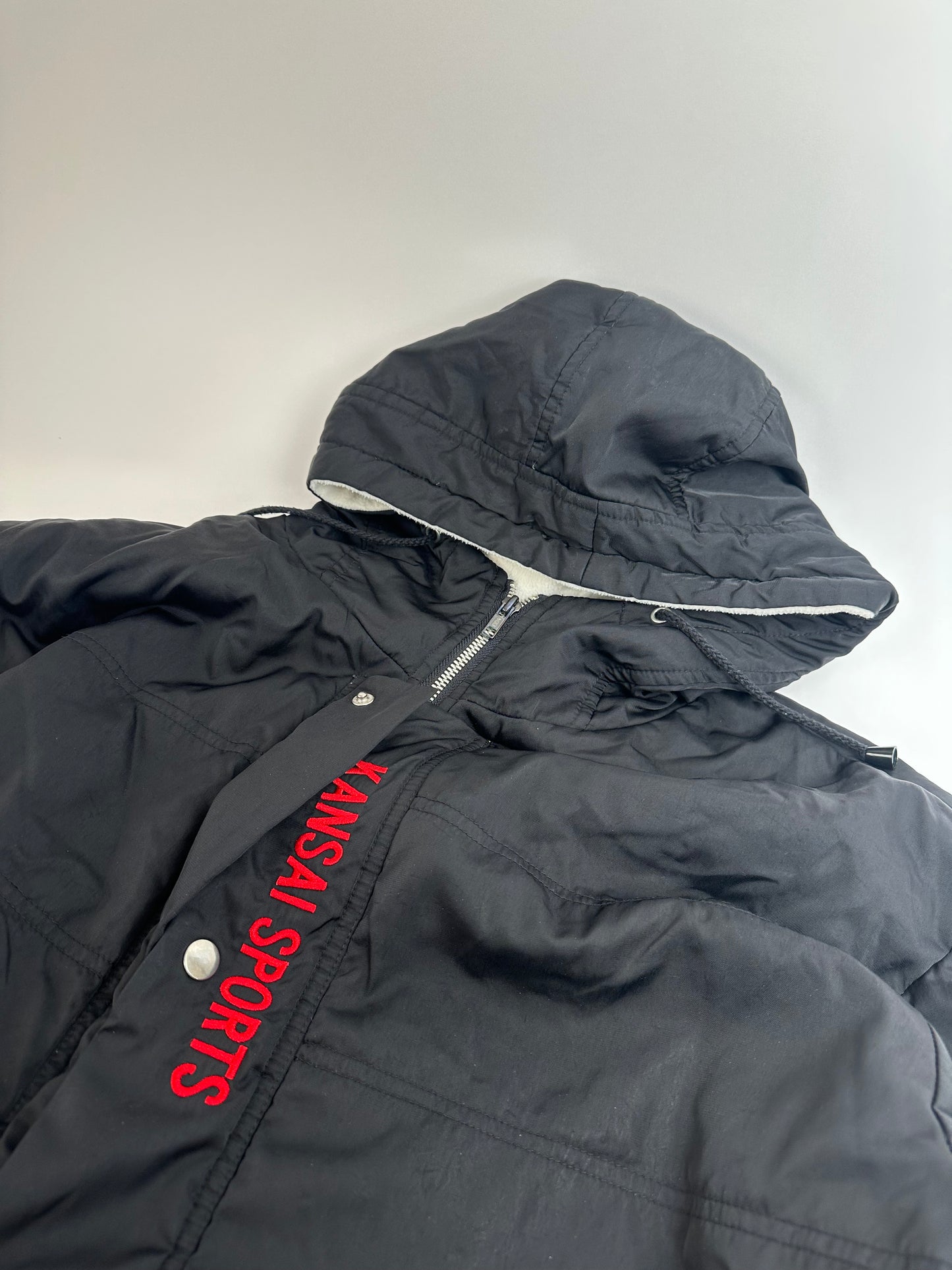 Vintage Kansai Yamamoto Sports Hooded Parka Black L