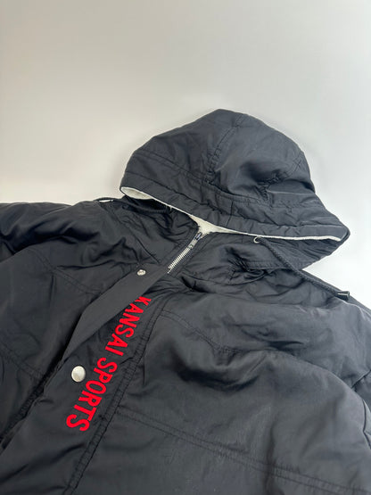 Vintage Kansai Yamamoto Sports Hooded Parka Black L