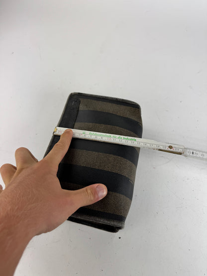 Pochette vintage Fendi en cuir noir