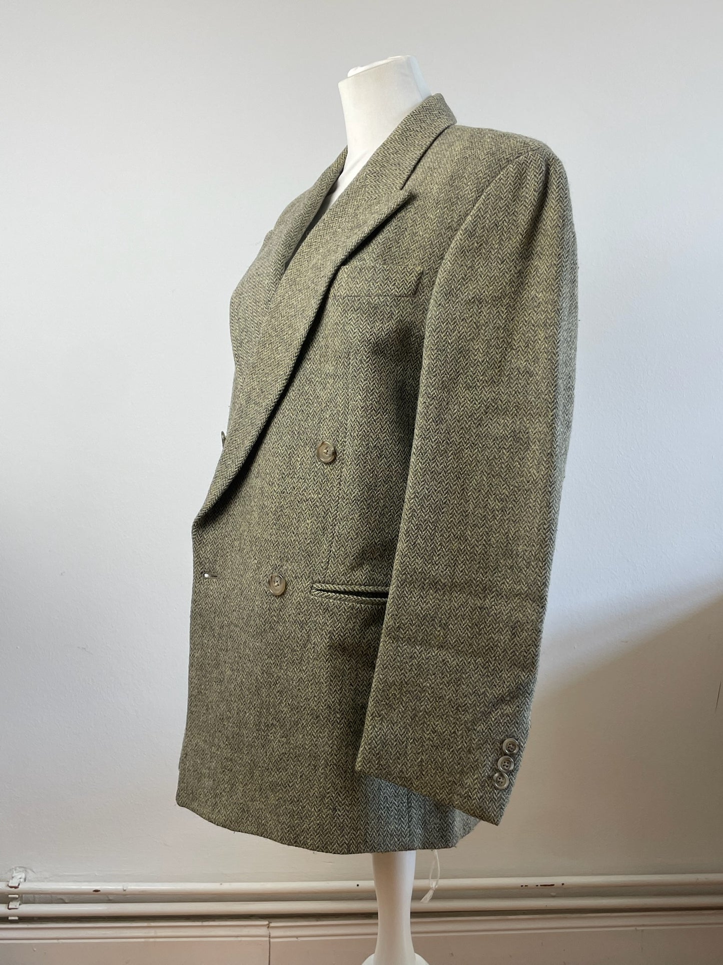 Vintage Fendi wool blazer / short coat brown grey