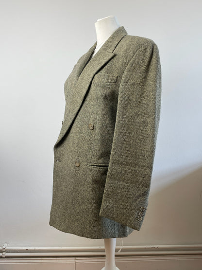 Vintage Fendi wool blazer / short coat brown grey