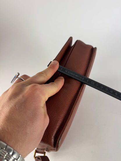 Vintage Yves Saint Laurent Leather Shoulder Bag Brown