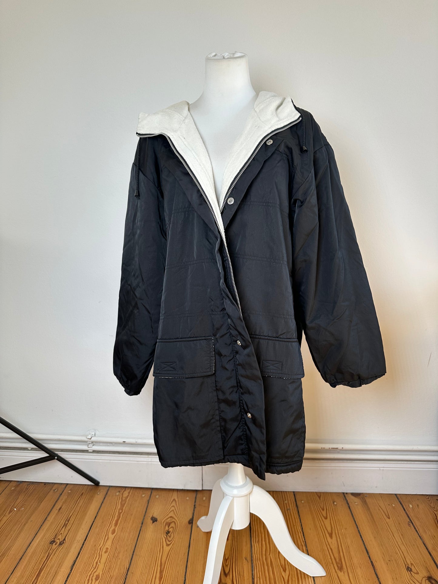 Vintage Kansai Yamamoto Sports Hooded Parka Black L