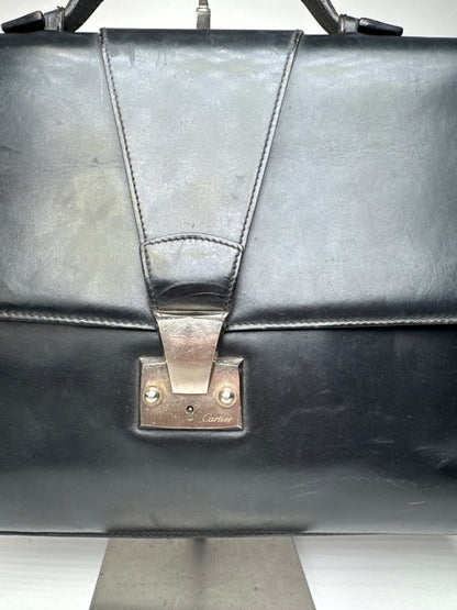 Vintage Cartier leather Briefcase Black