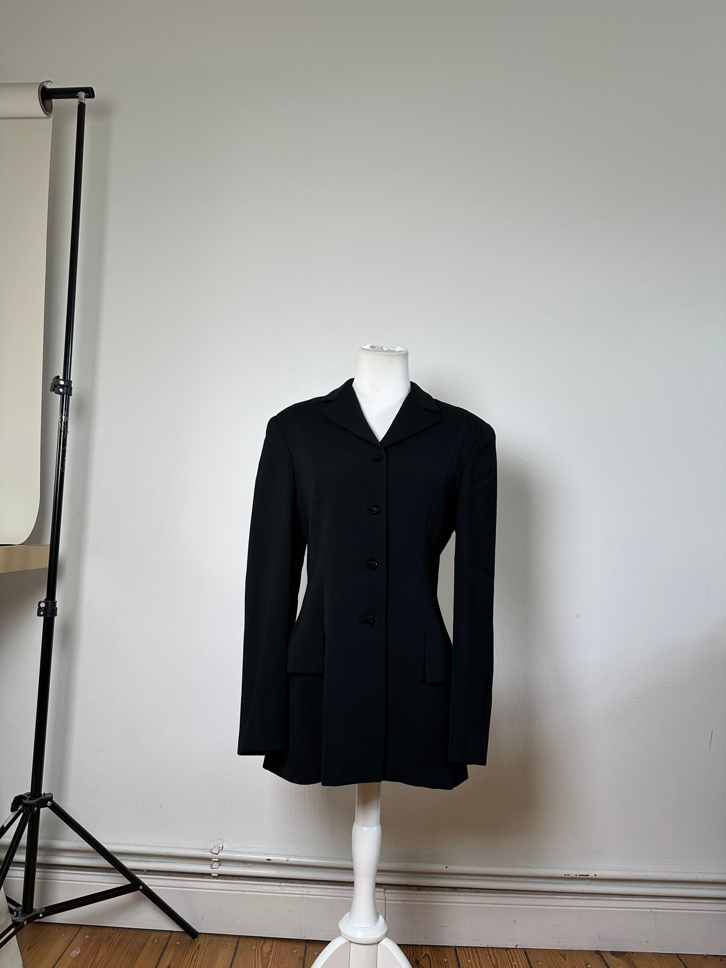 Vintage Ferragamo Wool Blazer Black L