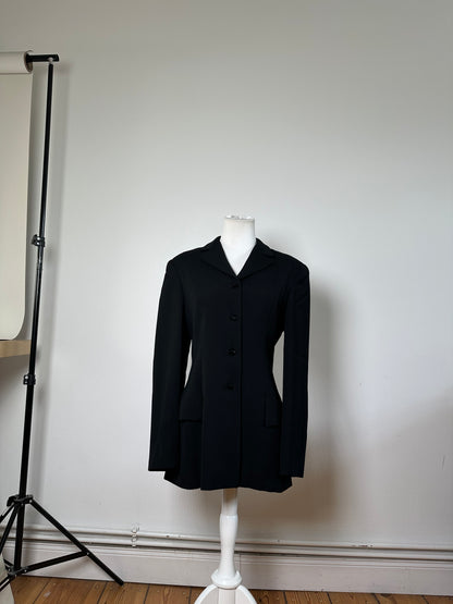 Vintage Ferragamo Wool Blazer Black L