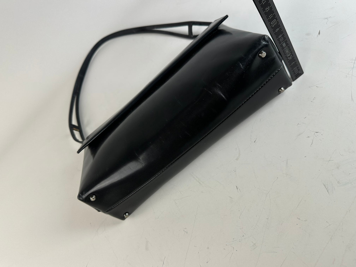 Vintage Givenchy Leather Shoulder Bag Black Silver