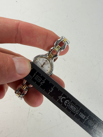 Vintage Courreges Stainless Steel Bracelet Watch Silver Gold
