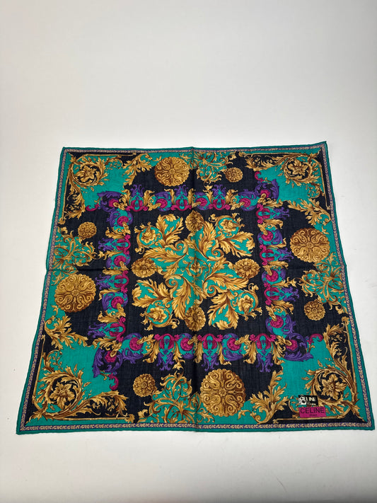 Vintage Celine Paris Baroque scarf Multicolor