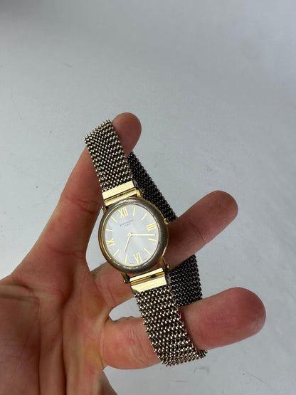 Vintage Givenchy Quartz Watch Gold White