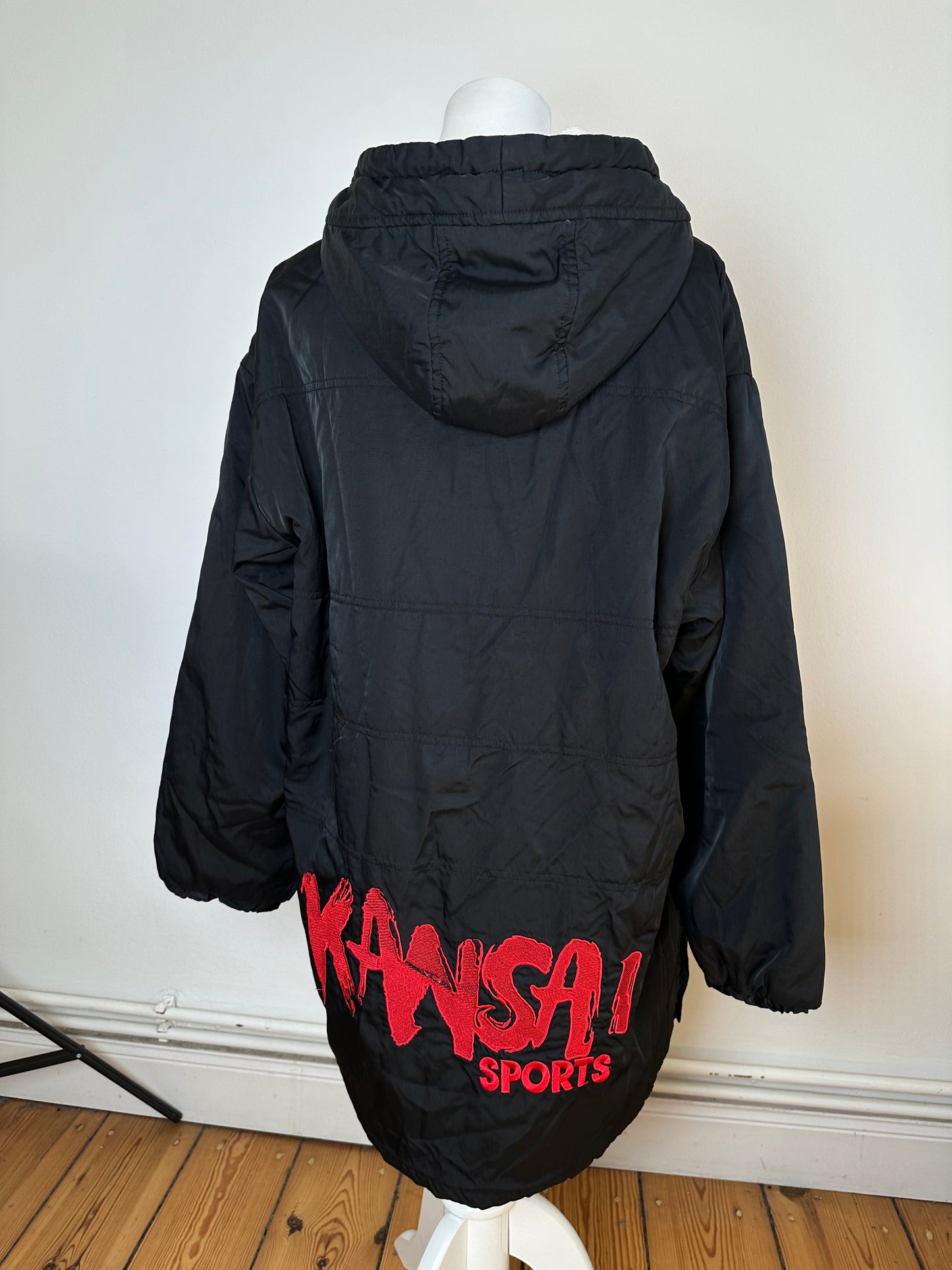 Vintage Kansai Yamamoto Sports Hooded Parka Black L