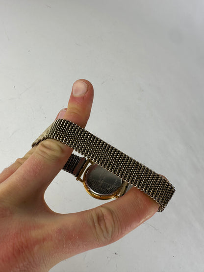 Vintage Givenchy Quartz Watch Gold White