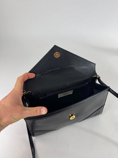 Vintage Givenchy Leather Crossbody Bag black