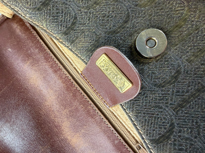 Vintage Gucci Coated Canvas Crossbody Bag Brown Tan