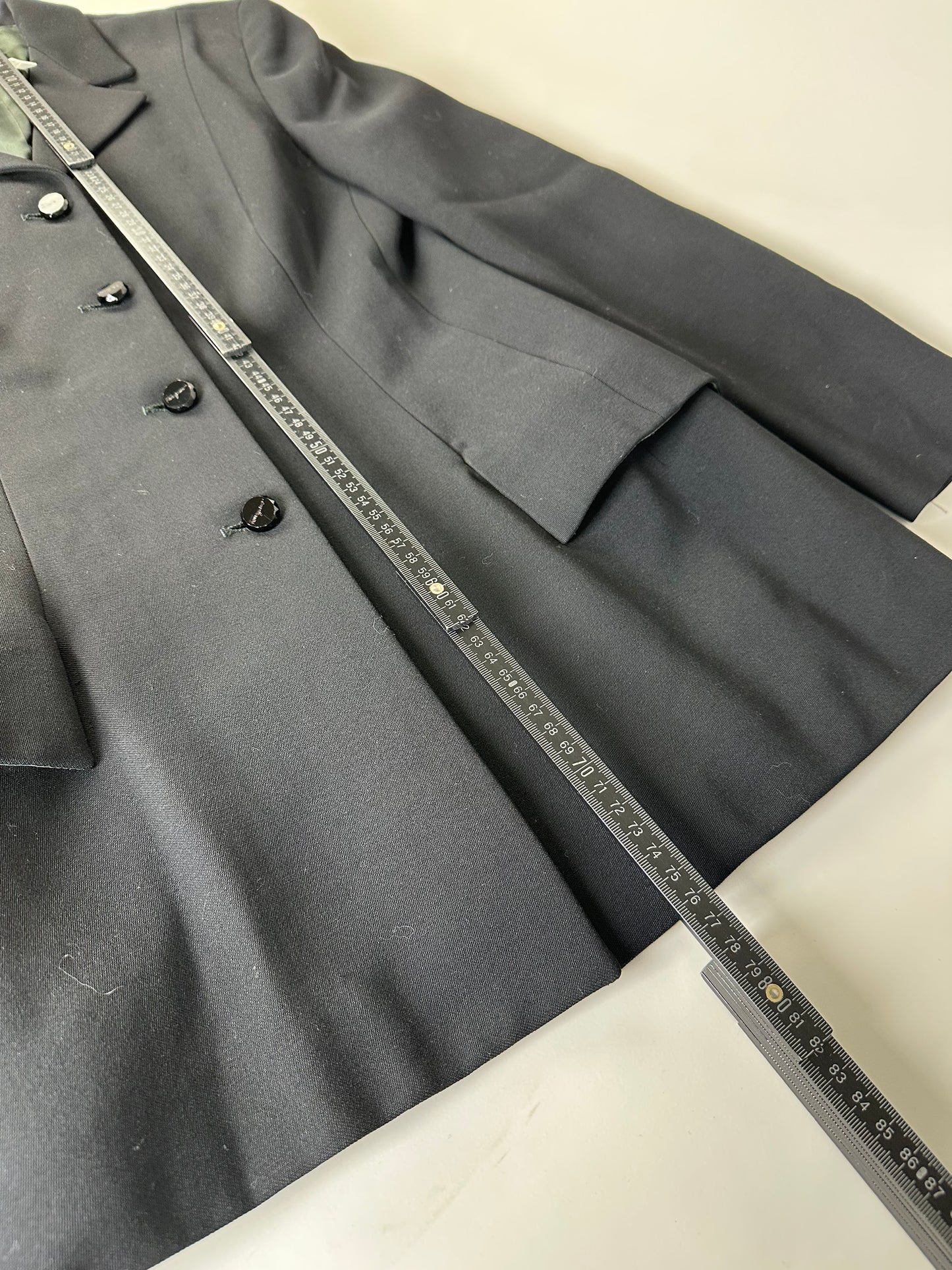 Vintage Ferragamo Wool Blazer Black L